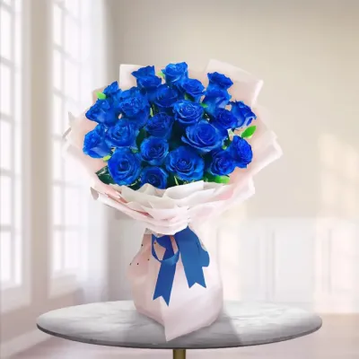 Ramo de rosas azules