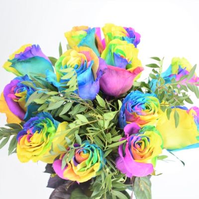 Ramo de rosas rainbow multicolor